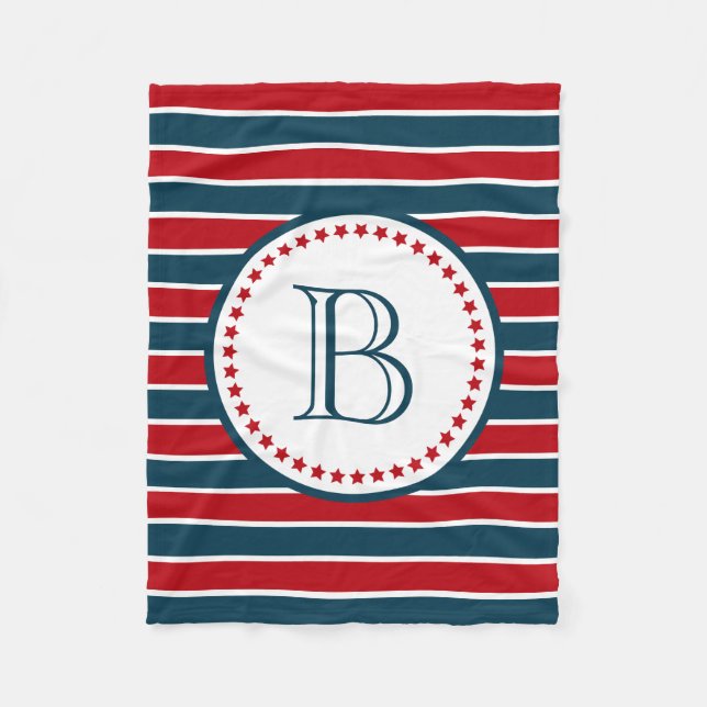 Monogram design fleecefilt (Framsidan)
