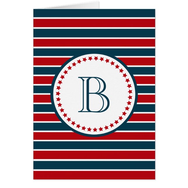 Monogram design hälsningskort (Framsidan)