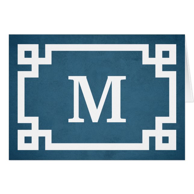 Monogram design hälsningskort (Framsidan Horizontal)