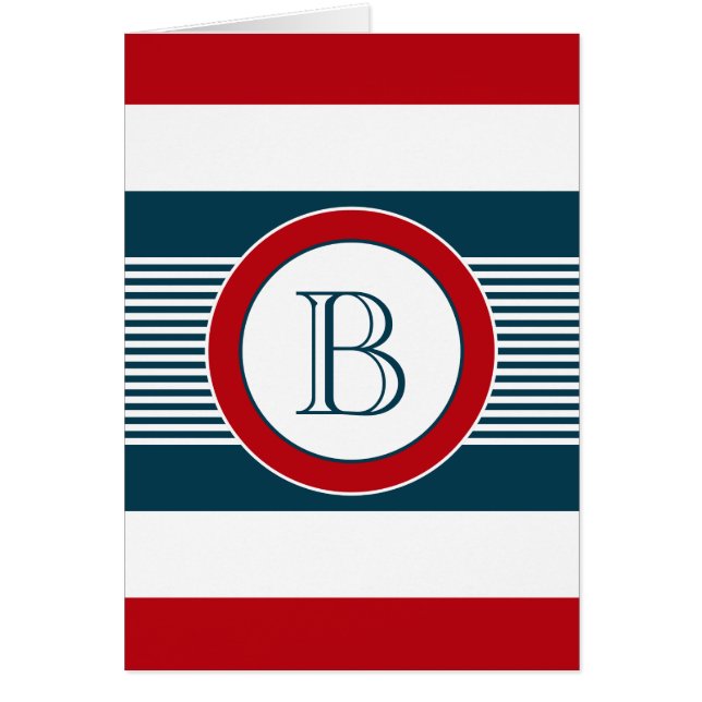 Monogram design hälsningskort (Framsidan)
