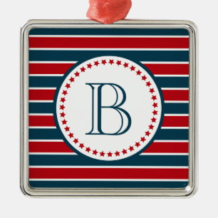 Monogram design julgransprydnad metall