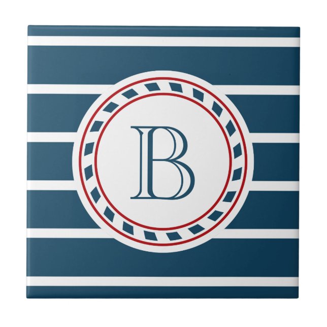 Monogram design kakelplatta (Framsidan)