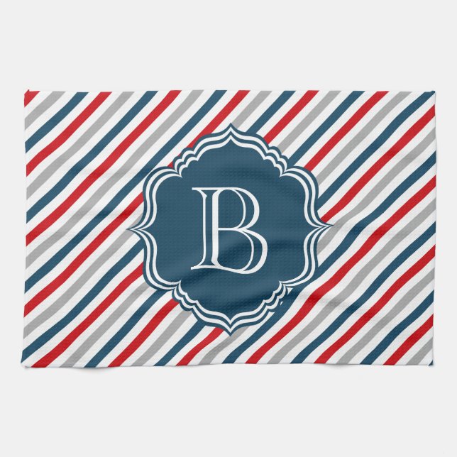 Monogram design kökshandduk (Horisontell)