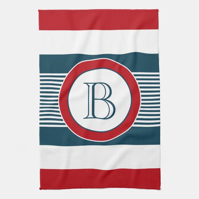 Monogram design kökshandduk (Vertikal)
