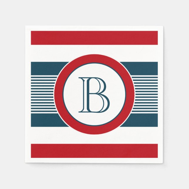 Monogram design pappersservett (Framsidan)