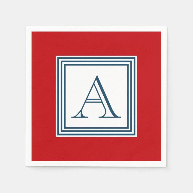 Monogram design pappersservett (Framsidan)