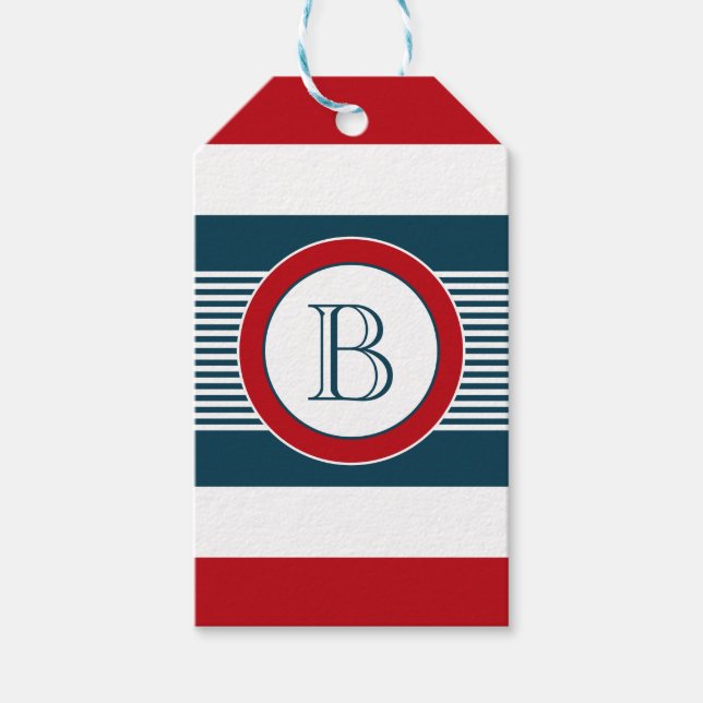 Monogram design presentetikett (Framsidan)