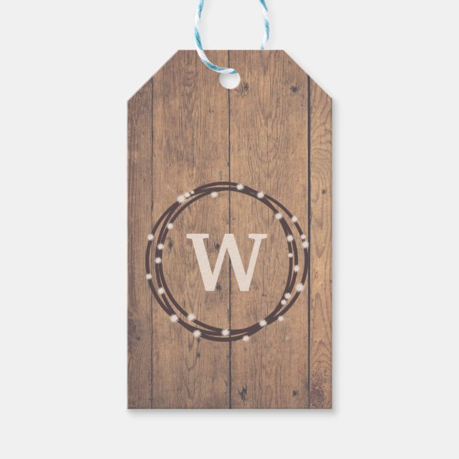 Monogram design presentetikett (Framsidan)