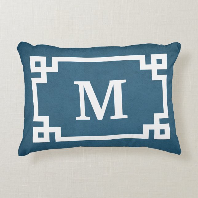 Monogram design prydnadskudde (Framsidan)