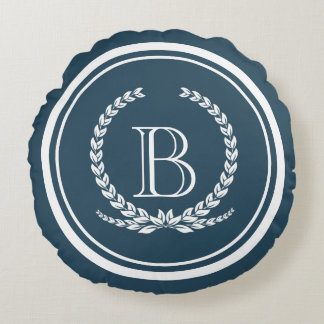 Monogram design rund kudde