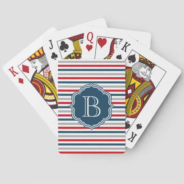 Monogram design spelkort (Baksidan)
