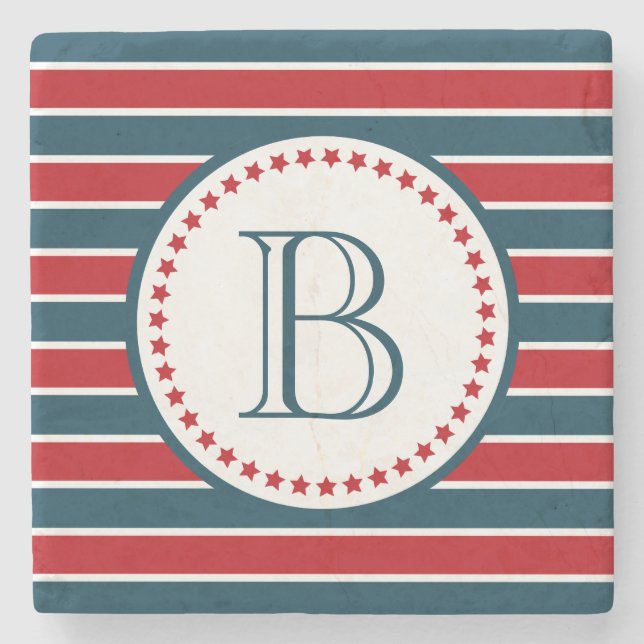 Monogram design underlägg sten (Framsidan)