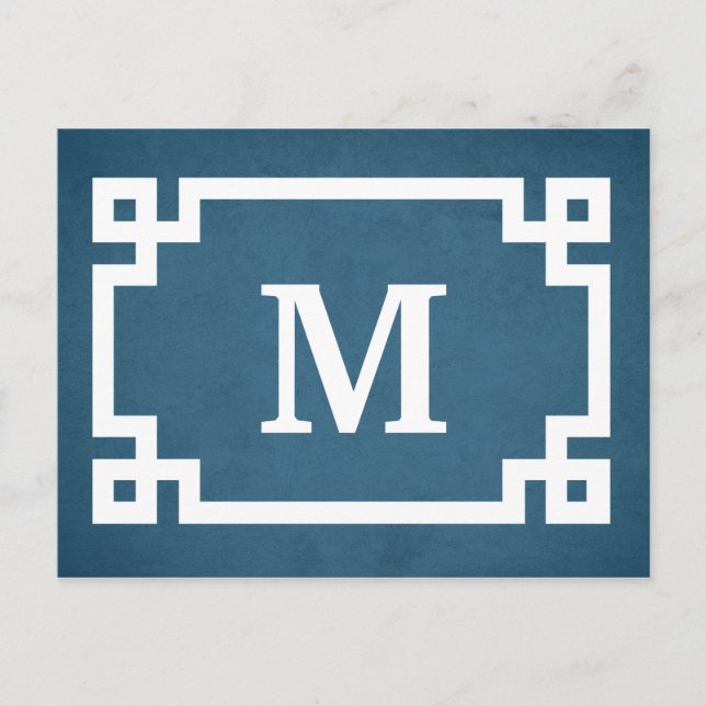 Monogram design vykort (Framsida)