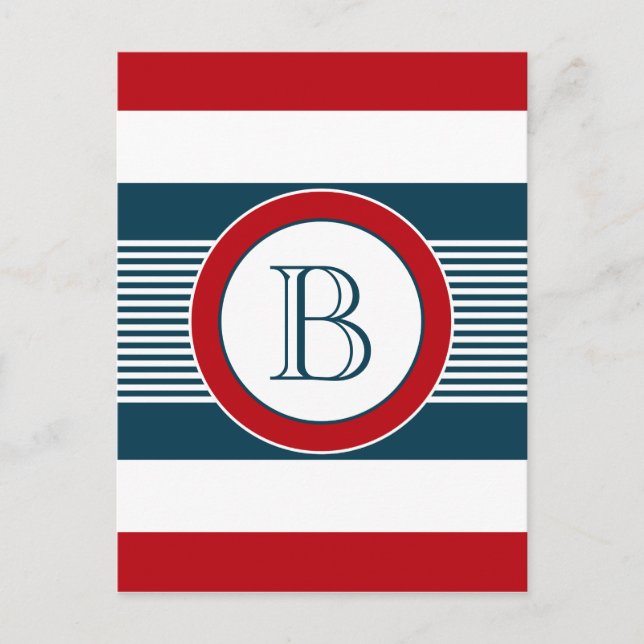 Monogram design vykort (Framsida)