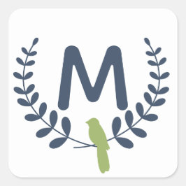 Monogram Det är julklapp Fyrkantigt Klistermärke