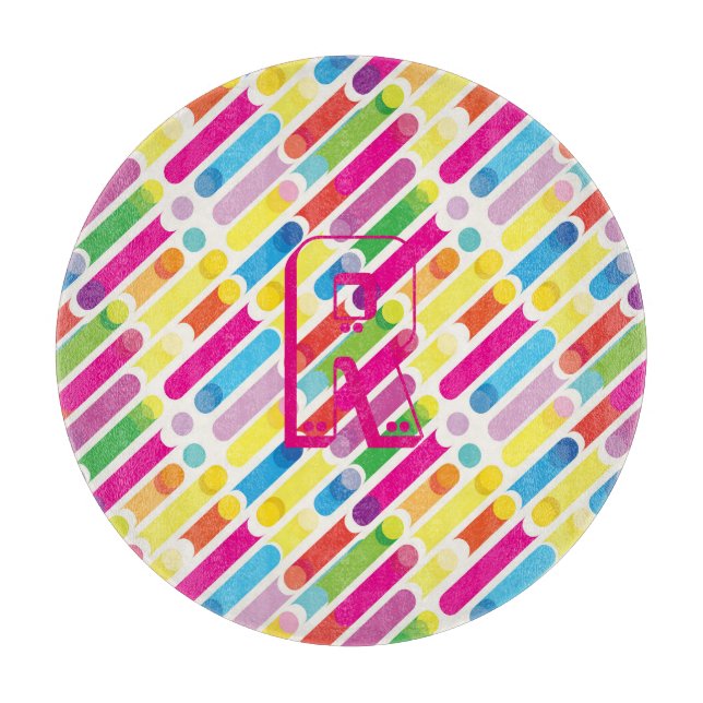 Monogram diagonalt konturdiagram i Linjer Mönster (Framsidan)