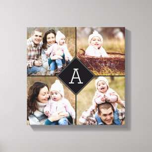 Monogram Diamond Anpassningsbar Photo Canvas