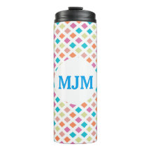 Monogram Diamond Mönster Thermal Tumbler