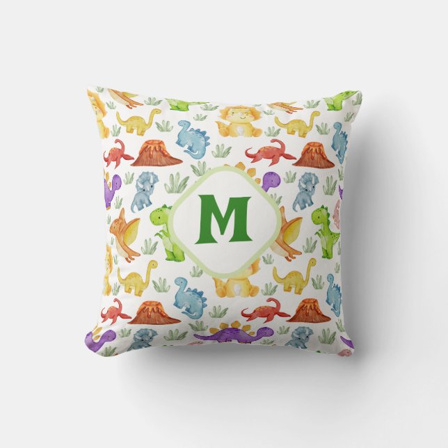 Monogram Dinosaur Exklusiv Kudde (Framsida)