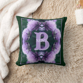 Monogram Ditt Initial Namn Allium Personlig Kudde