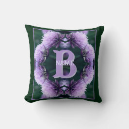Monogram Ditt Initial Namn Allium Personlig Kudde