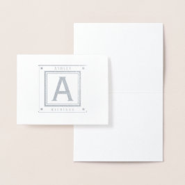 Monogram ditt namn och din Nautical Anchor Folierat Kort