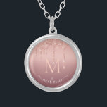 Monogram ditt namn Ro Guld  Glitter Gnistra Silverpläterat Halsband<br><div class="desc">Necklaces med Monogram Namn Text Ro Guld Personligen Glitter på årsdagen - Party eller Gnistra Gift / Supplies - Add Your Bröllop / Brev - Text or Remove - make Your Namn Necklace Gift - Resize and move or remove and add text / Speciellare with Customization inslag. Välj typsnitt /...</div>