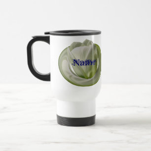 Monogram Ditt Namn Tulpan Blommig Personlig Resemugg