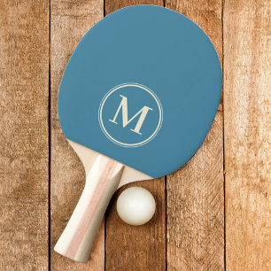 Monogram djup aquafärg pingisracket