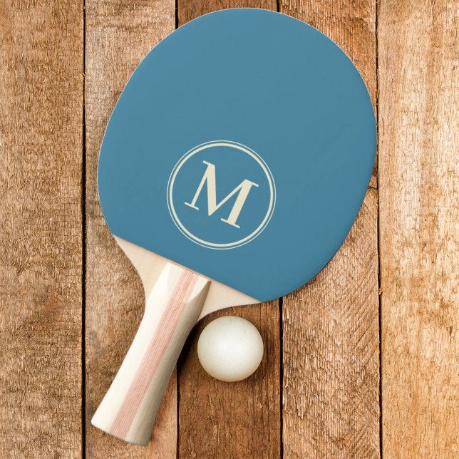 Monogram djup aquafärg pingisracket (Skapare uppladdad)