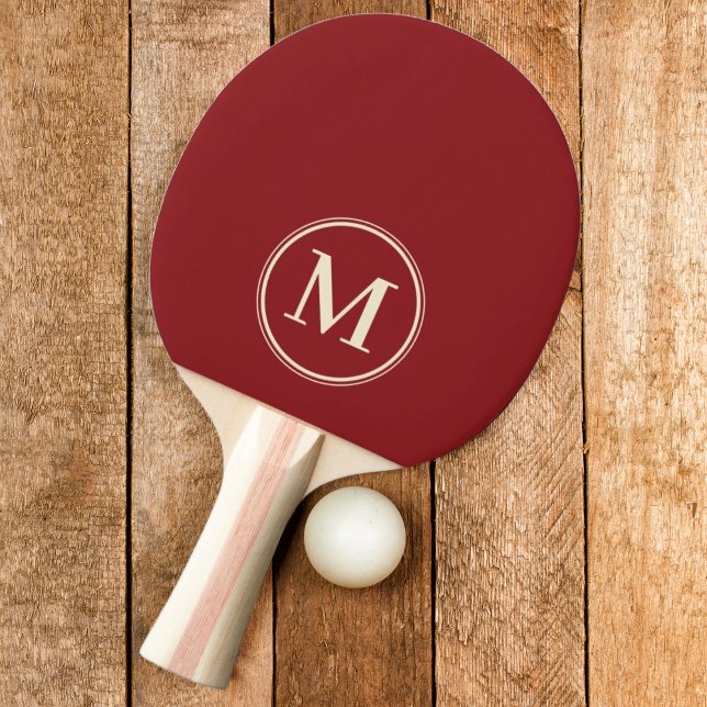 Monogram djup körsbärsfärg pingisracket (Skapare uppladdad)