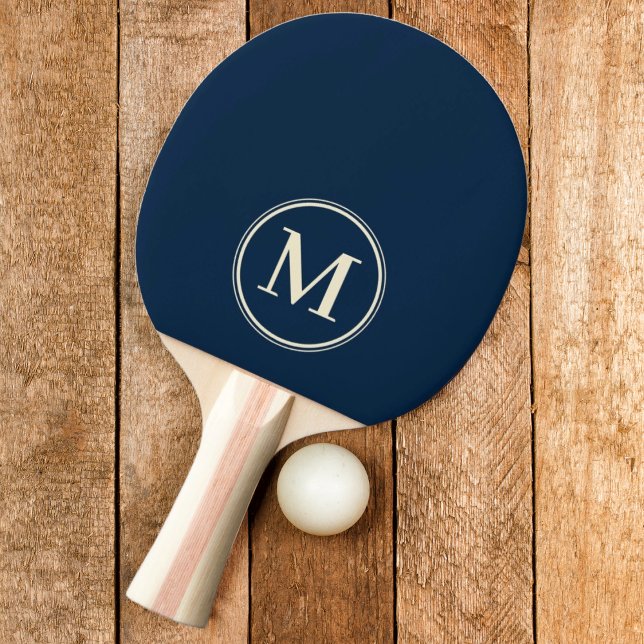 Monogram djupblå färg pingisracket (Skapare uppladdad)