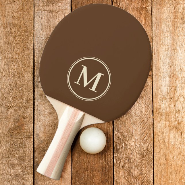 Monogram djupbrun skogsfärg pingisracket (Skapare uppladdad)