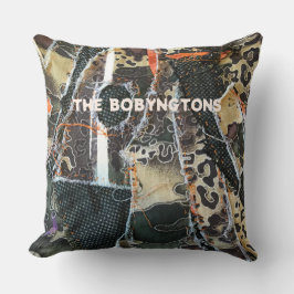 Monogram djurtryck leopardpatchworkmönster  kudde