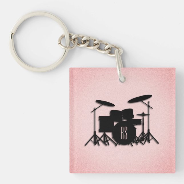 Monogram Drum Set Music Design Rosa (Framsidan)