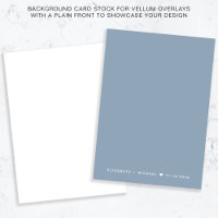 Monogram Dusty Blue - bakgrund för Vellum Overlay