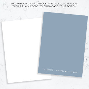 Monogram Dusty Blue - bakgrund för Vellum Overlay Inbjudningar
