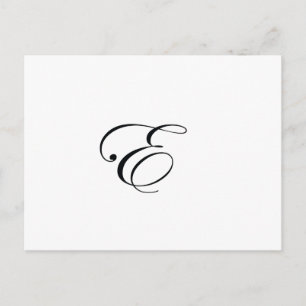 Monogram E Black Vykort