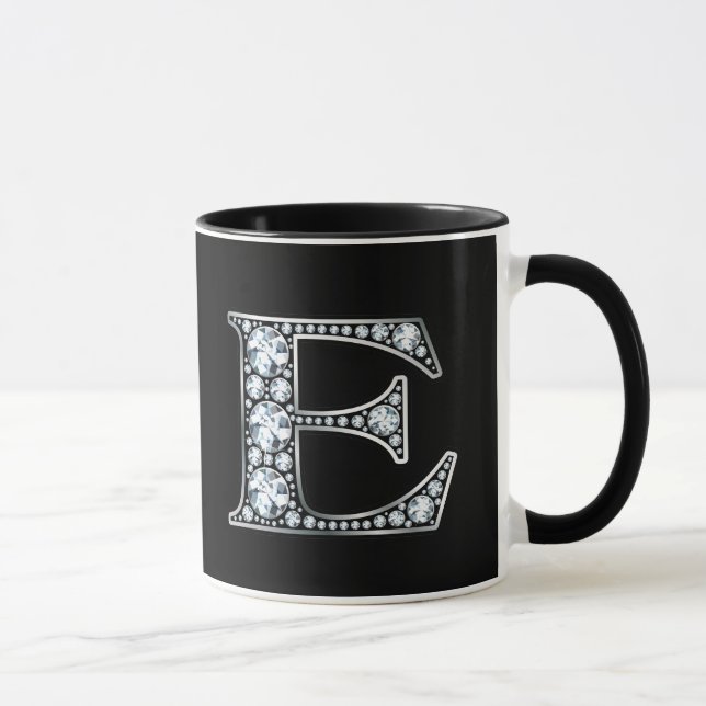 Monogram E Faux Diamond Mugg (Höger)
