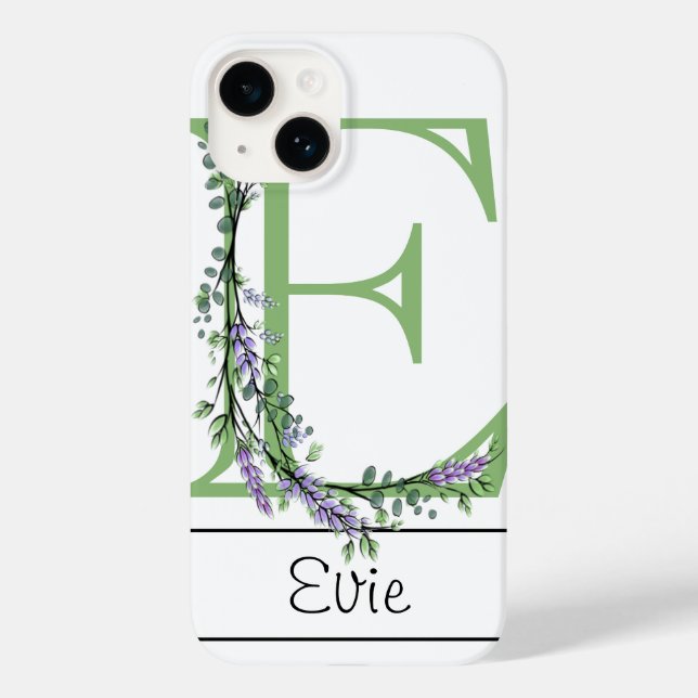 Monogram E Lavender Eucalyptus Fodral-Mate iPhone  (Baksida)