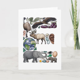 Monogram "E" noterar kortet Anteckningskort