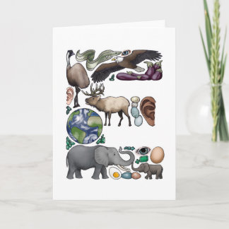 Monogram "E" noterar kortet Anteckningskort