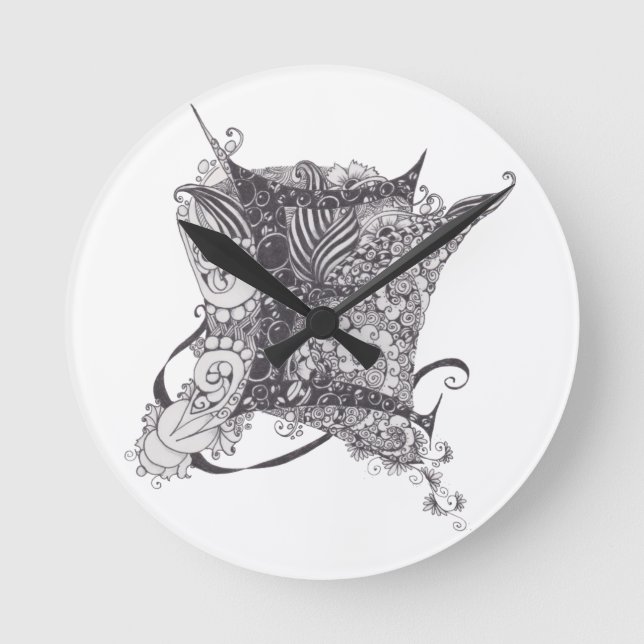 Monogram E Rund Klocka (Framsida)