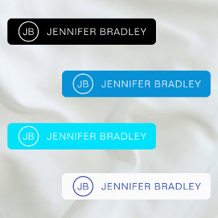 Monogram eget namn Modern Boy Girl Klistermärke