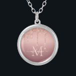 Monogram eget namn Ro Guld Glitter Necklace Silverpläterat Halsband<br><div class="desc">Nekklamrar med Monogram Namn Text Ro Guld Glitter Personlig födelsedag - årsdag eller Bröllop-gåva / Supparly - Add Your Gnistra / Brev - Text or Remove - make Your Namn Gift - Resize and move or remove and add add text / Speciellare with Custzation inslag. Utformning efter MIGNED. Se mina...</div>