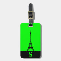 Monogram Eiffel Torn med Rand på Lime Green