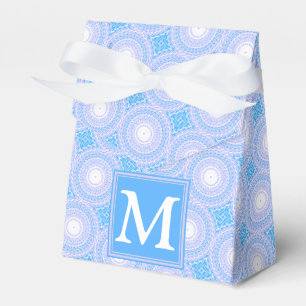 Monogram Electric Blue Circles mönster Presentaskar