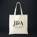 monogram elegant bröllop till förmån för brudens s tygkasse<br><div class="desc">Designad av Arty Apples Begränsad</div>