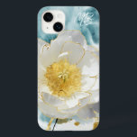 Monogram Elegant - enkel vit färgsfärg<br><div class="desc">Monogram Elegant Simple White Flower Luxury Guld Watercolor iPhone Smart Phone-väskor har en enkel vit blomma med snyggt guld-folie på en mjuk,  blå vattenfärgsbakgrund. Personlig med ditt monogram genom att redigera texten i textrutan. Perfekt till mamma för Mors dag,  födelsedag och jul. Designad av ©Evco Studio www.zazzle.com/store/evcostudio</div>