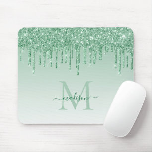 Monogram-Elegant för Gnistra för Mint-Grönt för gl Musmatta